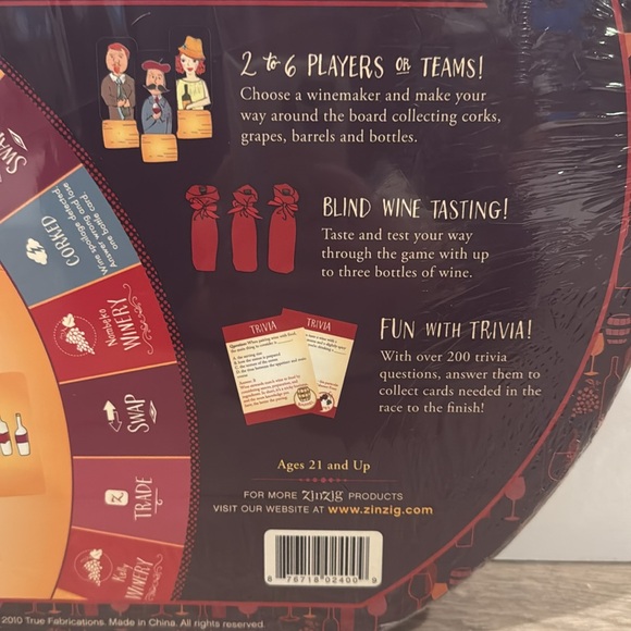 ZinZag Wine Edition Wine Tasting  & Trivia Game - Picture 4 of 5